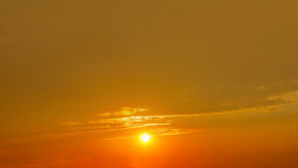 sunset. the sun. orange sky.