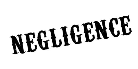 Negligence rubber stamp. Grunge design with dust scratches. Effects can be easily removed for a clean, crisp look. Color is easily changed.