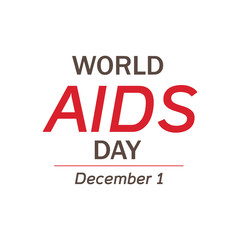 World aids day symbol, 1 december. Vector