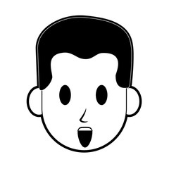 man happy relaxed icon image vector illustration design