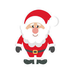 cartoon cute santa claus on a white background