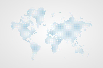 Vector world map infographic symbol. International rhombus illustration sign. Blue template element for business, presentation, marketing project, sample, web design, media, news, blog, advertisement