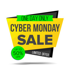 Cyber Monday Sale Banner Vector. Discount Banner. Monday Sale Banner Tag. November Online Sales Concept. Cyber Price Tag Label. Super Sale Flyer. Isolated Illustration