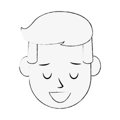 man happy relaxed icon image vector illustration design
