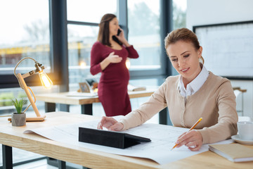 Young colleagues in the office