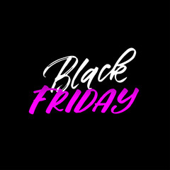 trendy lettering poster. Hand drawn calligraphy. concept handwritten poster. "black friday"  