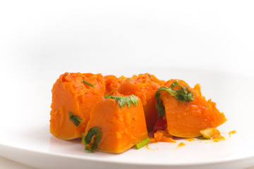 Cooked Pumpking Diced