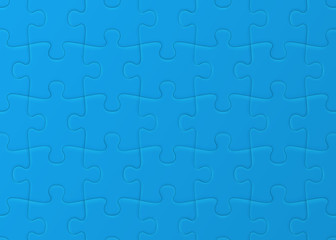 White jigsaw puzzle. Blank simple background. - obrazy, fototapety, plakaty