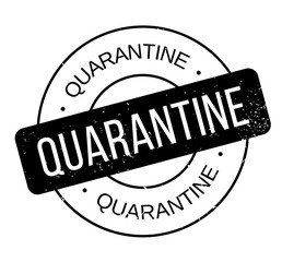 Quarantine rubber stamp. Grunge design with dust scratches. Effects can be easily removed for a clean, crisp look. Color is easily changed.