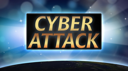 Cyber attack background with space and stars © little_rat