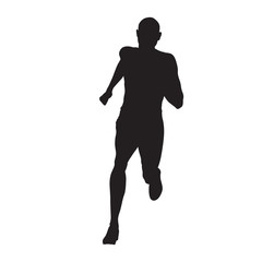 Fototapeta na wymiar Running man, isolated vector silhouette
