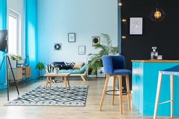 Living room with kitchen annex