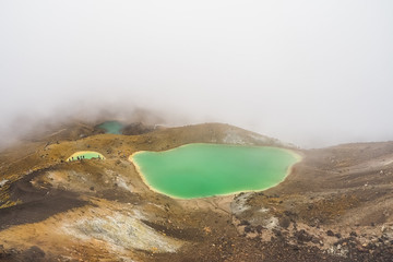 Tongariro Crossing Emerald Lake Lookout. (New Zealand)