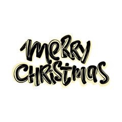 Obraz premium Merry Christmas vector Modern Calligraphic Lettering Poster.