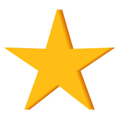 Obraz premium Isolated yellow star icon, ranking mark