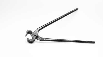Vintage pliers isolated on white background