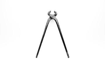 Vintage pliers isolated on white background