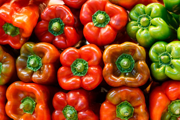 red and green peppers