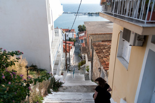 Steile Stufen auf Griechenland