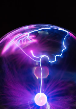 Close-up view of Plasma globe.