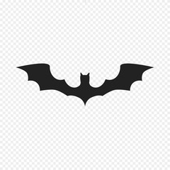 Bat Icon Isolated on Light Background. Vector Bat, Flittermouse, Flier. Use for Web, Logo, Banner and etc. Flat Illustration.