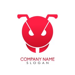Ant logo icon design template for branding, identity, company, corporate
