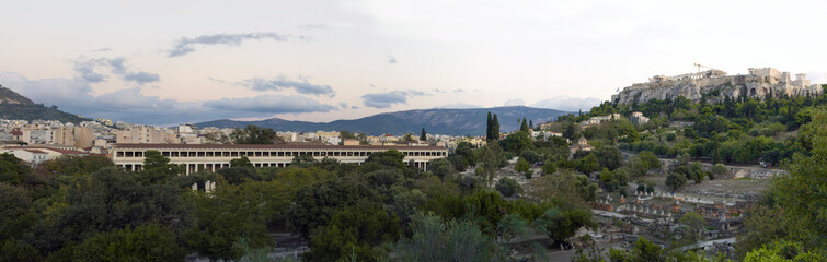 panoramic view of ancient market