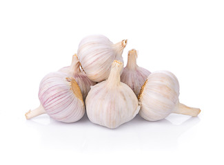 Fresh garlic isolated on white background
