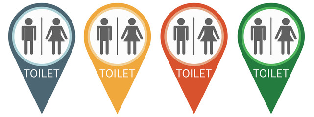 Simple icon for toilet navigation, ladies and gents