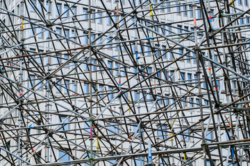 scaffolding construction concept - abstract scaffolding framework