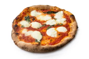 Cercles muraux Pizzeria Classica pizza con mozzarella di bufala, Italian Pizza with Buffalo mozzarella  