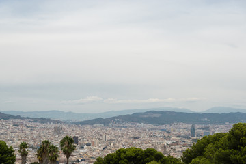 Obraz premium Aerial view of Barcelona from Montjuic