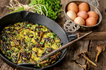 omelette aux chanterelles