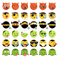 Halloween Costume Emoticons set