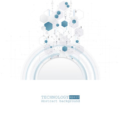 Abstract technological background with various technological elements. Structure pattern technology backdrop. Vector