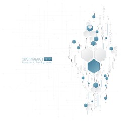 Obraz premium Abstract technological background with various technological elements. Structure pattern technology backdrop. Vector
