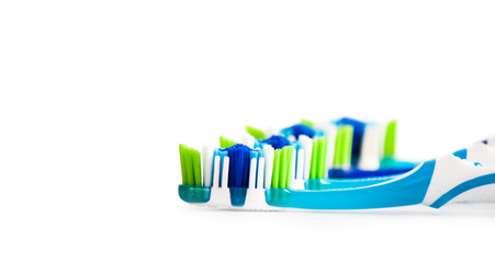 New tooth brush isolated on white