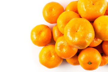 Ripe fresh tangerine isolated