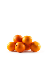 Ripe fresh tangerine isolated