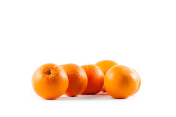 Ripe fresh tangerine isolated
