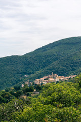 Obraz premium Small village among mountains of Elba island