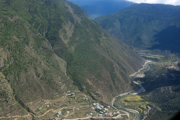 Rugged Himalaya Valley, Bhutan