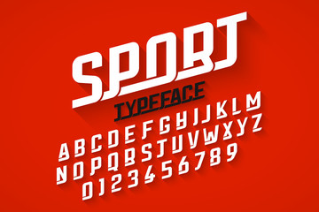 Retro style modern Sport typeface 