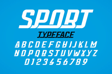 Retro style modern Sport typeface 