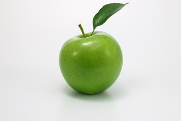 Perfect Fresh Green Apple Isolated on White Background