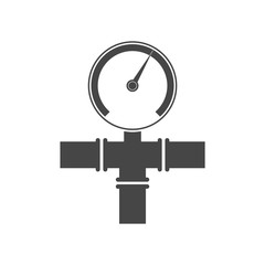 Manometer (pressure gauge) and vacuum gauge icon 