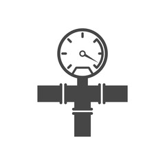 Manometer (pressure gauge) and vacuum gauge icon 