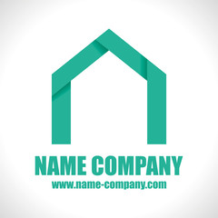 logo constructeur maison artisan construction vert