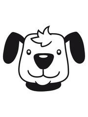 gesicht kopf hund welpe süß niedlich halsband haustier comic cartoon