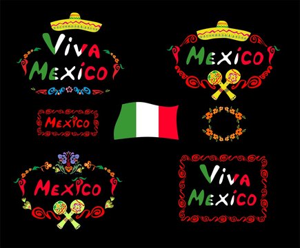 Funny prints with mexican symbolic